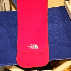 6' pink Northface fleece scarf
